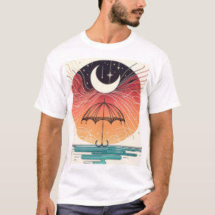 Camiseta Luna Bohemia y Lluvia Mágica