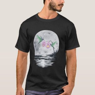 Camiseta Luna completa con colibrí y flores para hombres mu