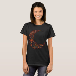 Camiseta Luna Creciente Floral Boho