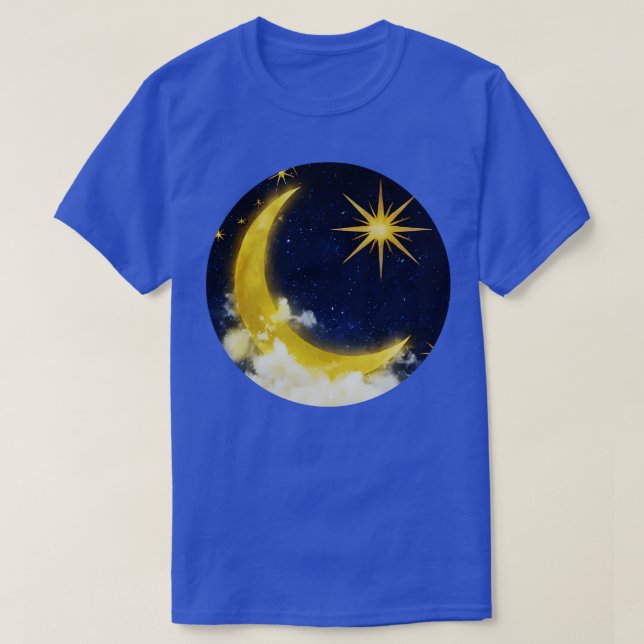 Camiseta Luna creciente y estrellas (Diseño del anverso)