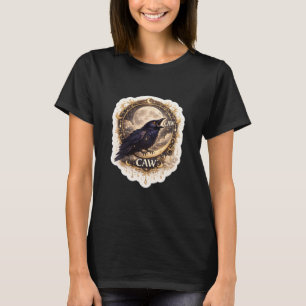 Camiseta Luna Cuervo Celestial Vibraciones Góticas de la Na