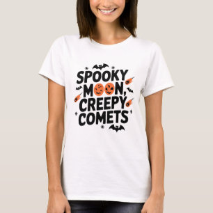 Camiseta Luna de fantasía, cometas espeluznantes