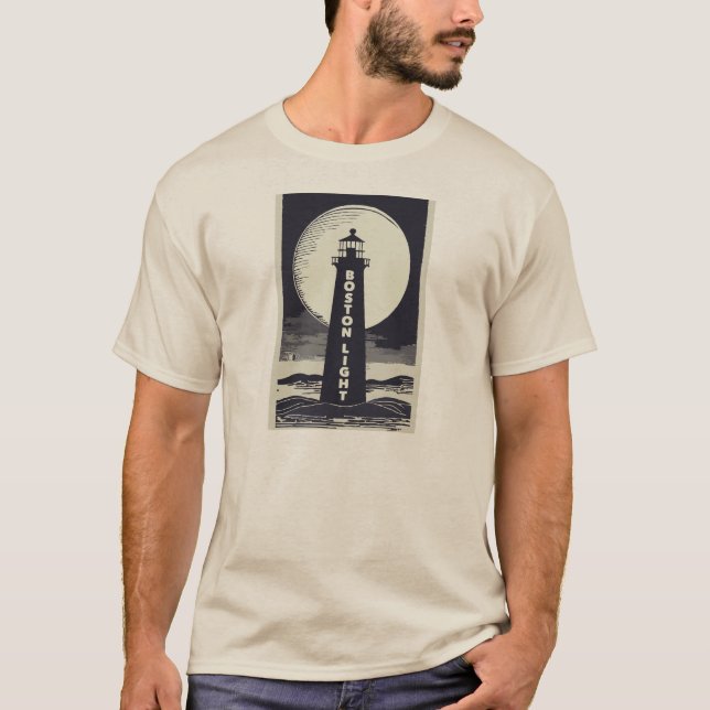 Camiseta Luna de Faro de Boston (Anverso)