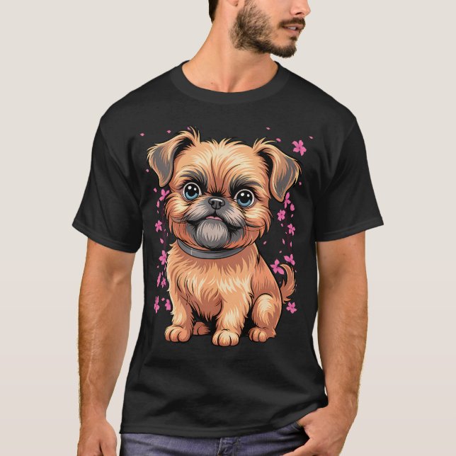 Camiseta Luna de Flor de Cerezo - Raza de Perro de Mascota  (Anverso)
