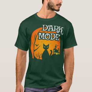 Camiseta Luna de gato negro - Escena espeluznante - Hallowe
