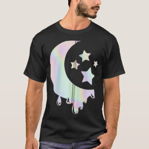 Camiseta Luna de Gótico Pastel con estrellas