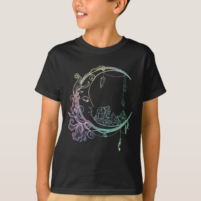 Camiseta Luna De Gótico Pastel Crescent De Wicca Gótico (Anverso)