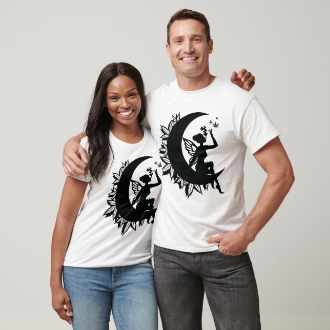 Camiseta Luna de hadas y tabaco de hojas (Unisexo)