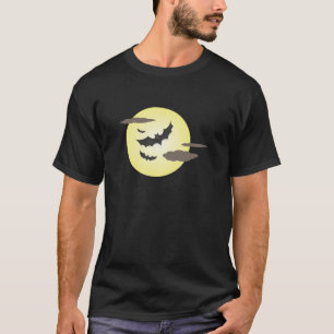 Camiseta Luna de Halloween y camisas de Bats