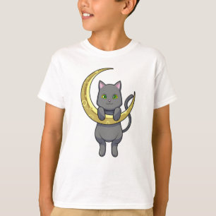 Camiseta Luna de la noche del gato