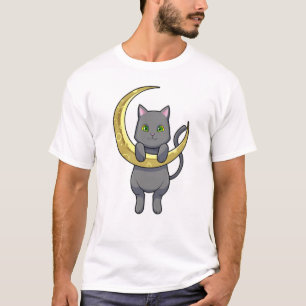 Camiseta Luna de la noche del gato