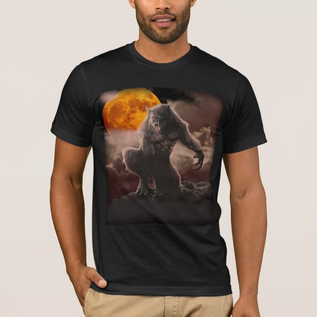 Camiseta Luna de la sangre del hombre lobo (Anverso)