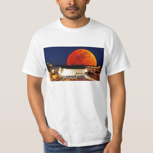 Camiseta Luna de la sangre sobre Jerusalén (Anverso)