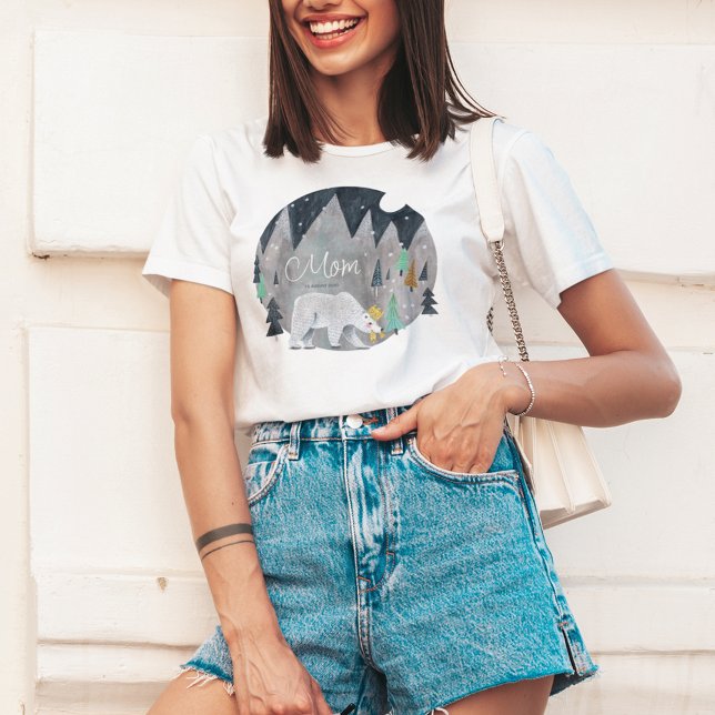 Camiseta Luna de las montañas de invierno de oso polar (Subido por el creador)