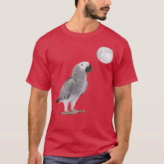 Camiseta Luna de loro gris africano