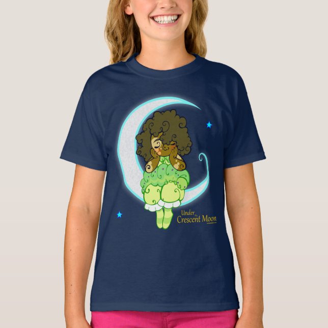 Camiseta Luna de media luna - Bajo la luna creciente (Anverso)