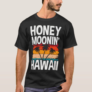 Camiseta Luna de Miel Hawaiana Y Recién Casados En Hawaii O