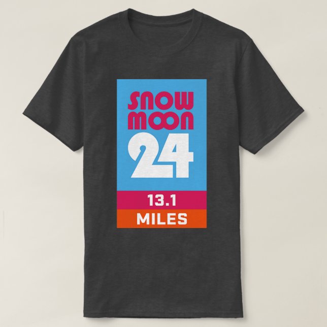 Camiseta Luna de Nieve 24 131 Millas Media Maratón (Diseño del anverso)