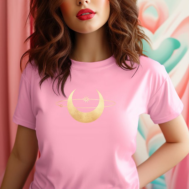 Camiseta Luna de Oro y Estrella Esotérico (Subido por el creador)