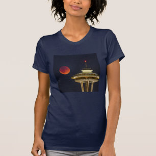Camiseta Luna de sangre   Aguja Espacial de Seattle