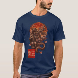Camiseta Luna de sangre Yokai - Arte japonés oscuro