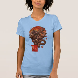 Camiseta Luna de sangre Yokai - Arte japonés oscuro