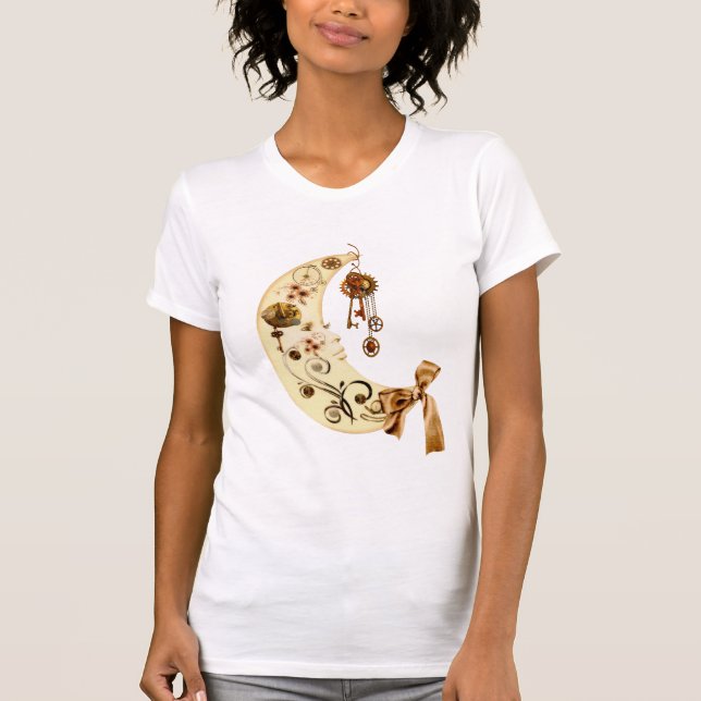 Camiseta Luna de Steampunk de la fantasía (Anverso)