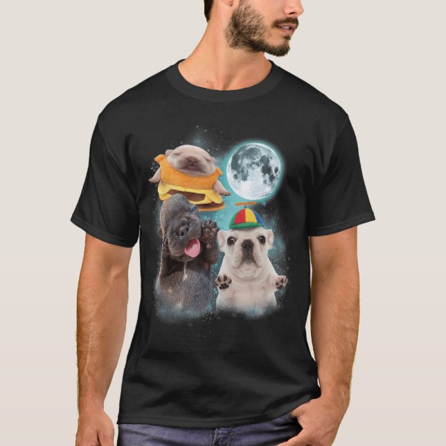 Camiseta Luna de tres pibbles divertido meme de pibble para (Anverso)