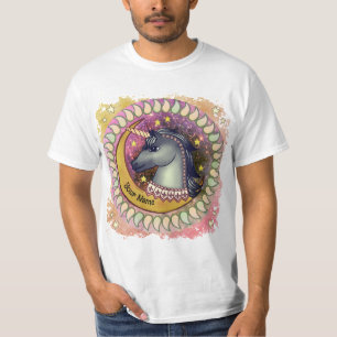 Camiseta Luna de Unicornio Negra