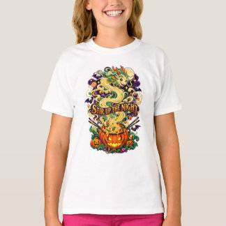 Camiseta Luna del Dragón de Halloween de la Noche Agitada