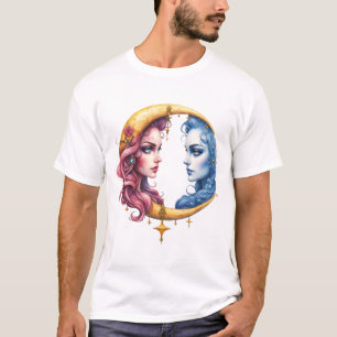 Camiseta Luna del Equilibrio Eterno – Almas de Fuego y Agua