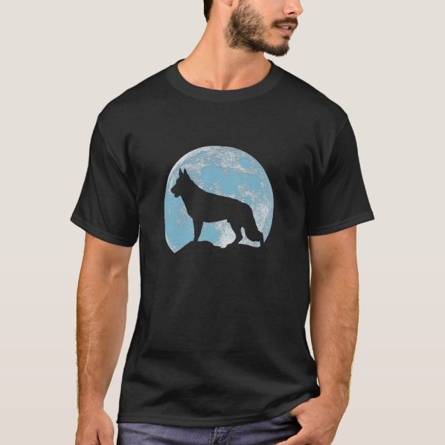 Camiseta Luna del pastor alemán (Anverso)