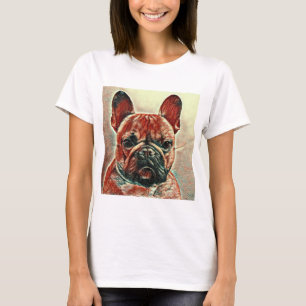 Camiseta Luna el bulldog francés