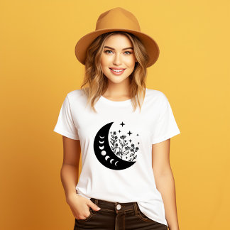 Camiseta Luna floral