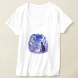 Camiseta Luna Gato Negro