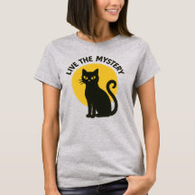Camiseta Luna Gato Negro Vive el Misterio