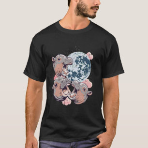Camiseta Luna Hipopótamo Aúlla Dicho Divertido Animal Meme 