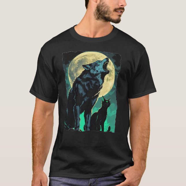Camiseta ¡Luna llena en la noche de Halloween! (Anverso)