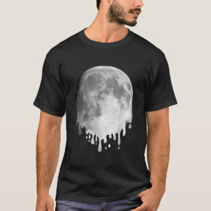 Camiseta LUNA LLENA FUNDIENDOSE Arte Espacial Goteante