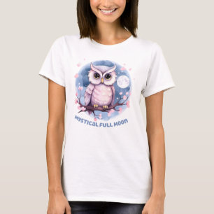 Camiseta Luna llena mística - cielo nocturno púrpura Pastel