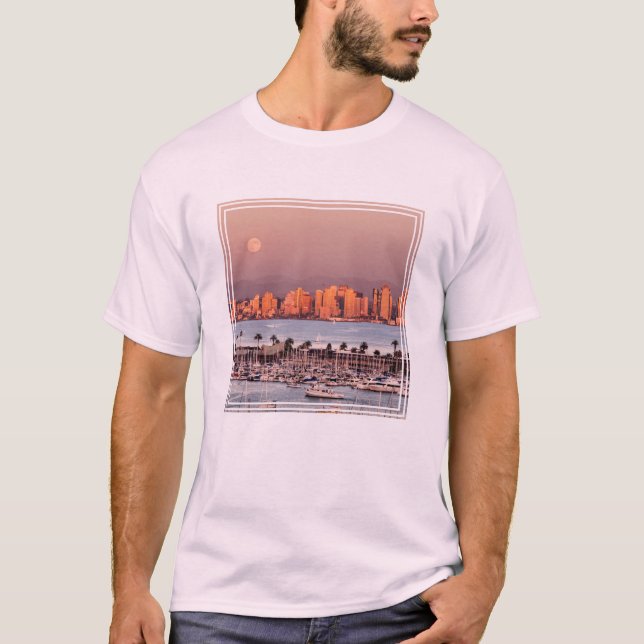 Camiseta Luna llena sobre San Diego (Anverso)