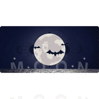 Camiseta "Luna llena y murciélagos" - Obras de arte celeste