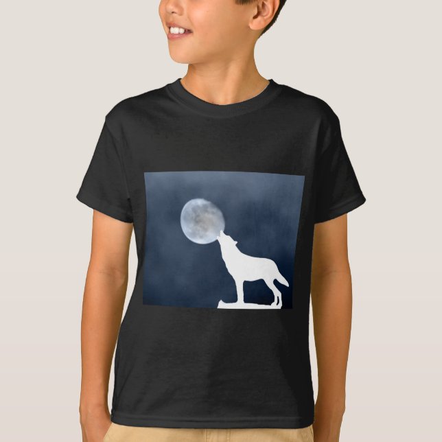Camiseta Luna Nueva - lobo aullando (Anverso)