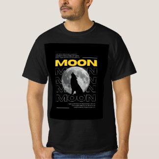 CAMISETA LUNA OSCURA AMARILLA Y BLANCA