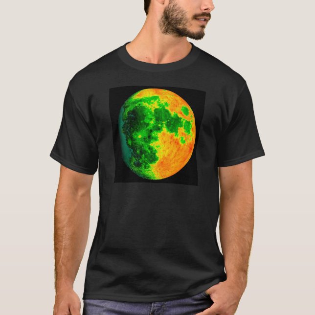 Camiseta luna psicodélica del color (Anverso)