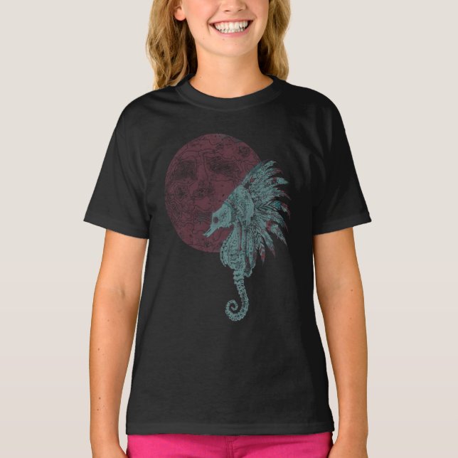 Camiseta luna roja de caballito de mar (Anverso)