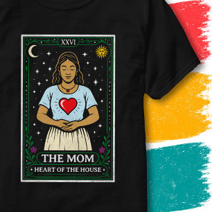 Camiseta Luna Sol Estrellas Mamá Corazón Diseño Vintage Tar