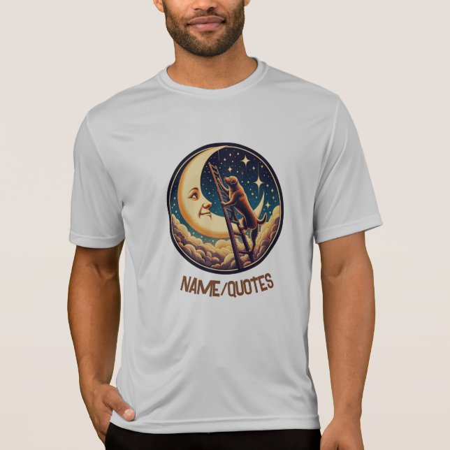 Camiseta Luna Soñadora & Perro Subiendo Escalera (Anverso)