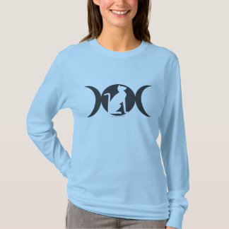 Camiseta Luna triple T Largo-envuelto gato