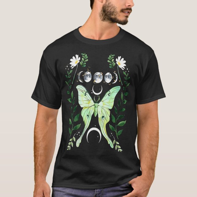 Camiseta Luna Verde Moral Bruja Academia Oscura Luna Gótica (Anverso)